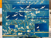 “Fault Art” - Auspicious Cranes & Van Gogh's Apricot Blossoms Printout