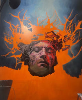 “Black&Golden Painting”-Thistles And Thorns-Original