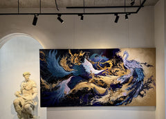 “Fluid Painting”-The King of Birds-Original