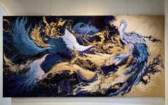 “Fluid Painting”-The King of Birds-Original