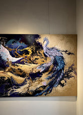 “Fluid Painting”-The King of Birds-Original