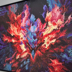 “Fluid Painting”-The Bird of Prey with framed