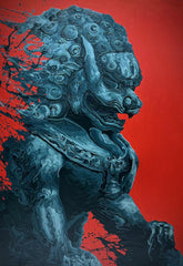 "Black&Golden Painting"-The male lion-Original