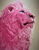“Fluid Painting”-Pink Lion -Original