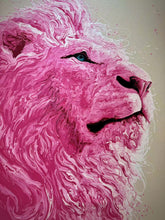 “Fluid Painting”-Pink Lion -Original