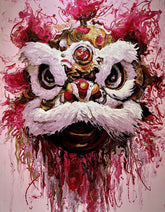 “Fluid Painting”-The Chinese Lion-Original