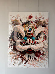 “Oil Painting”-Chinese Lion -Original