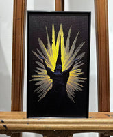 "Black&Golden Painting"-Angel with metal frame
