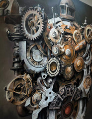 “Oil Painting”-Mechanical Retro Punk Style“- Original