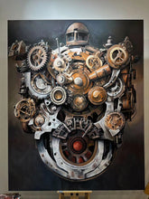 “Oil Painting”-Mechanical Retro Punk Style“- Original
