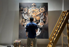 “Oil Painting”-Mechanical Retro Punk Style“- Original