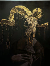 “Black&Golden Painting:-”Lady with an Ermine“- Original