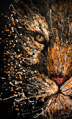 "Black&Golden Painting"-Tiger-Printout