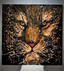 "Black&Golden Painting"-Tiger-Printout