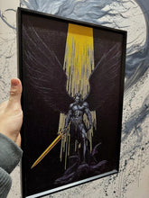 "Black&Golden Painting"--Michael with frame