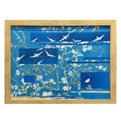 "Fault Art"-Auspicious Cranes with frame