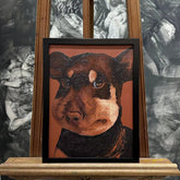 "Oil Painting"-Honey Doggy with frame