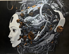 “Black&Golden Painting”-Mechanical Ascent-Original