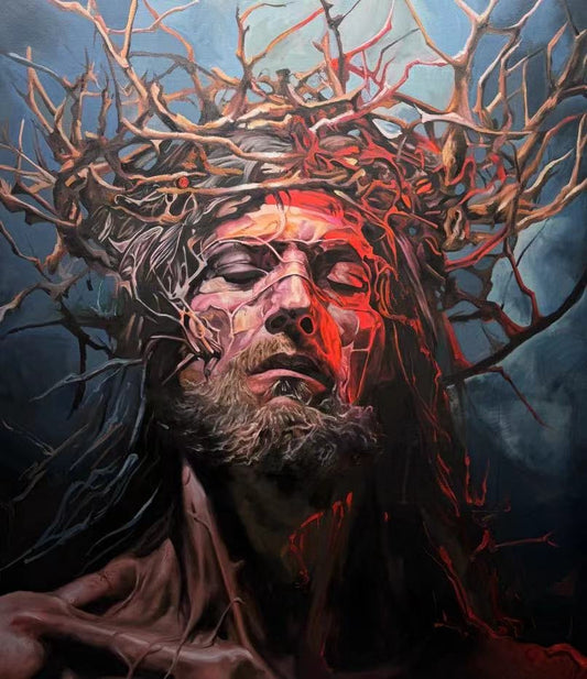 Thistles And Thorns, a 200 × 150 cm original black-and-gold painting by YIFAN ZHANG