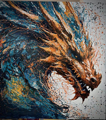 “Fluid Painting”-Winter is Coming-Dragon-Original