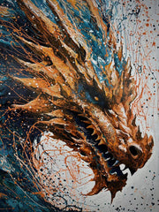 “Fluid Painting”-Winter is Coming-Dragon-Original