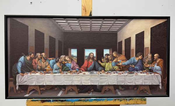 Oil Painting”-The Last Supper with framed – YIFANZHANG