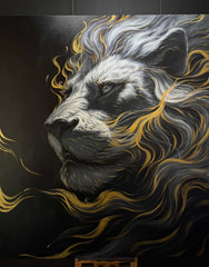 “Black&Golden” Painting-The Lion-Original