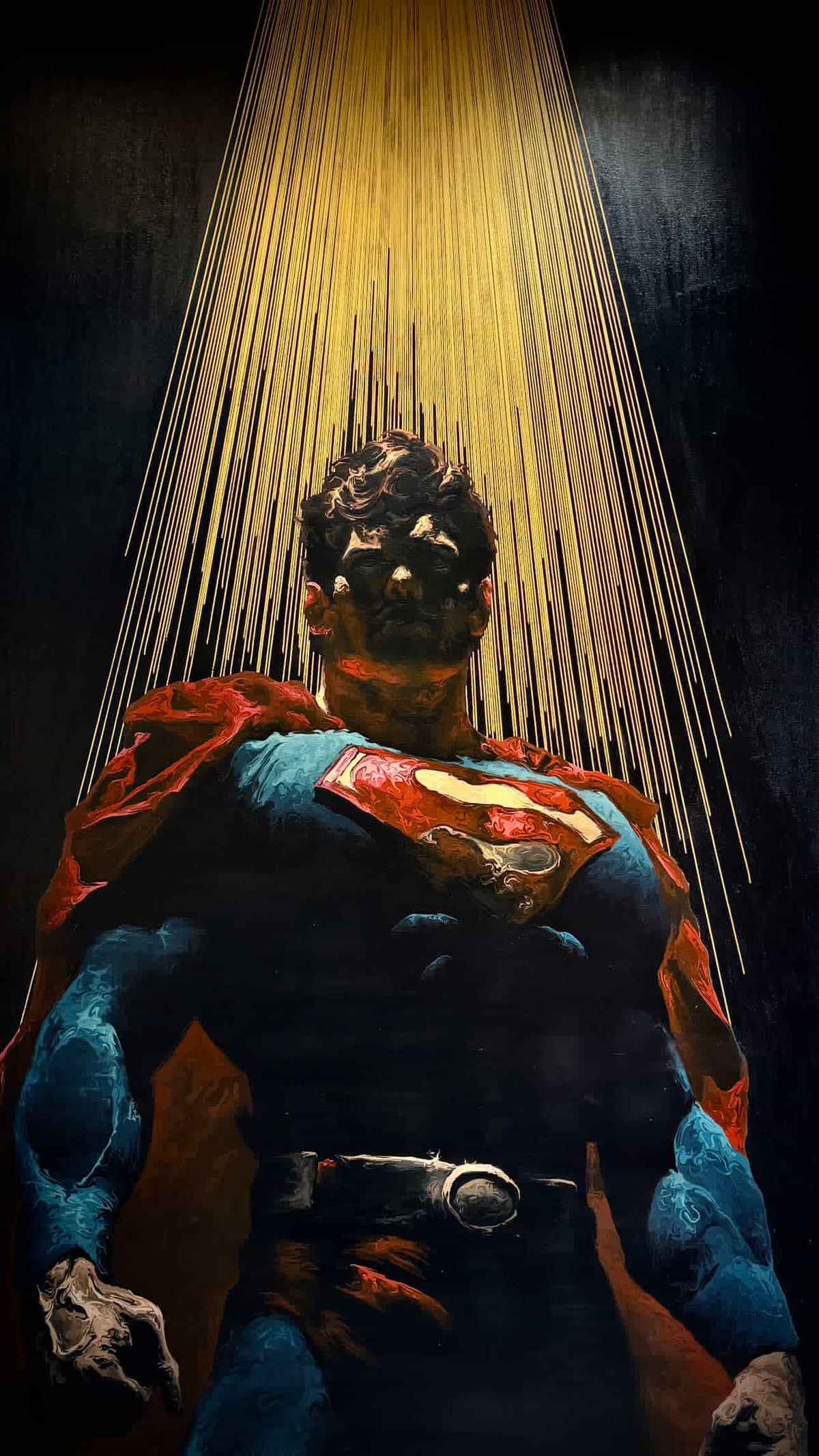 “Black&Golden” Painting-The light of darkness -Original