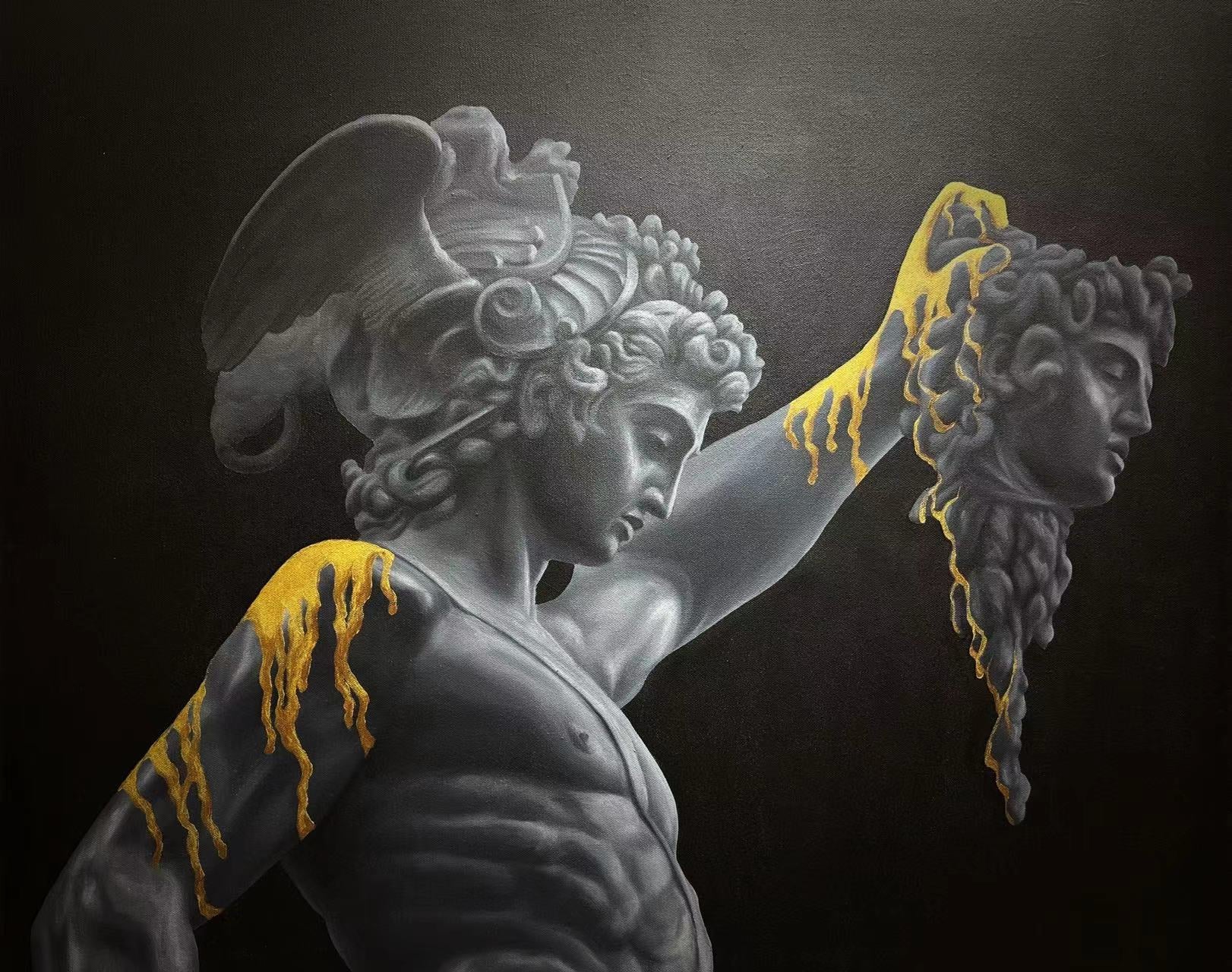 “Black&Golden” Painting-Medusa Printout