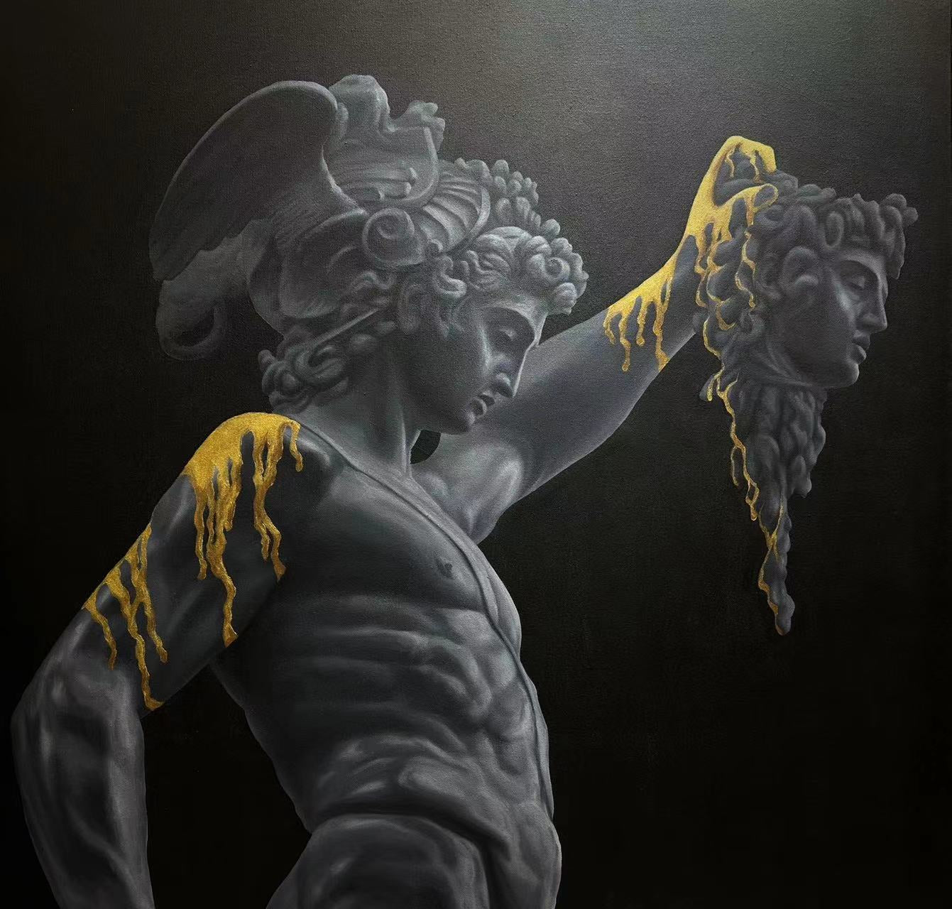 “Black&Golden” Painting-Medusa Printout