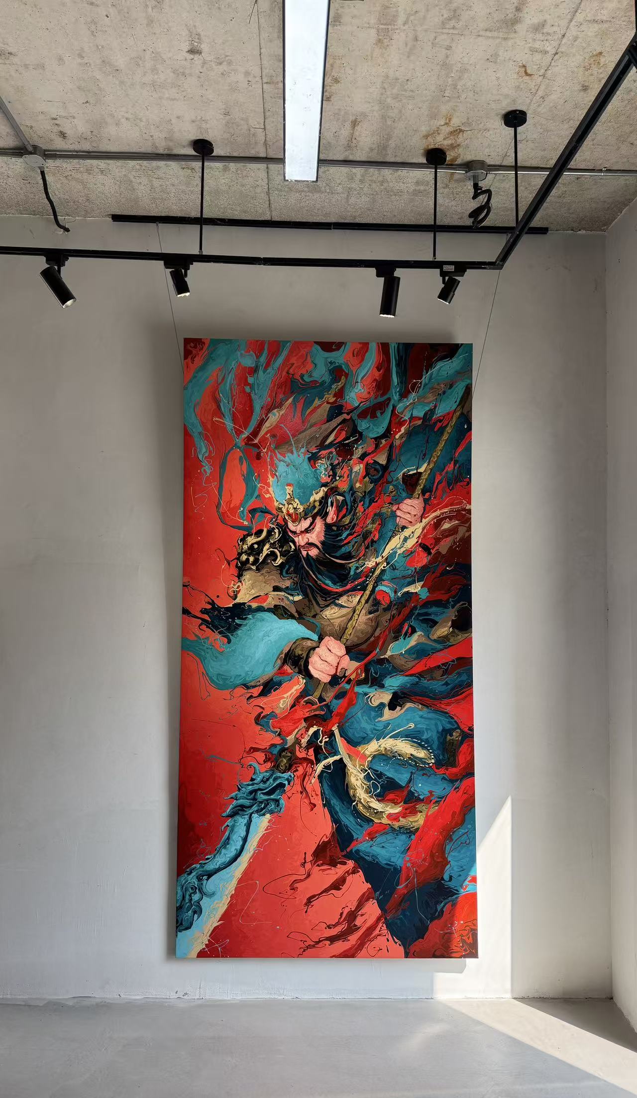 “Fluid Painting”-The GuanYu -Original