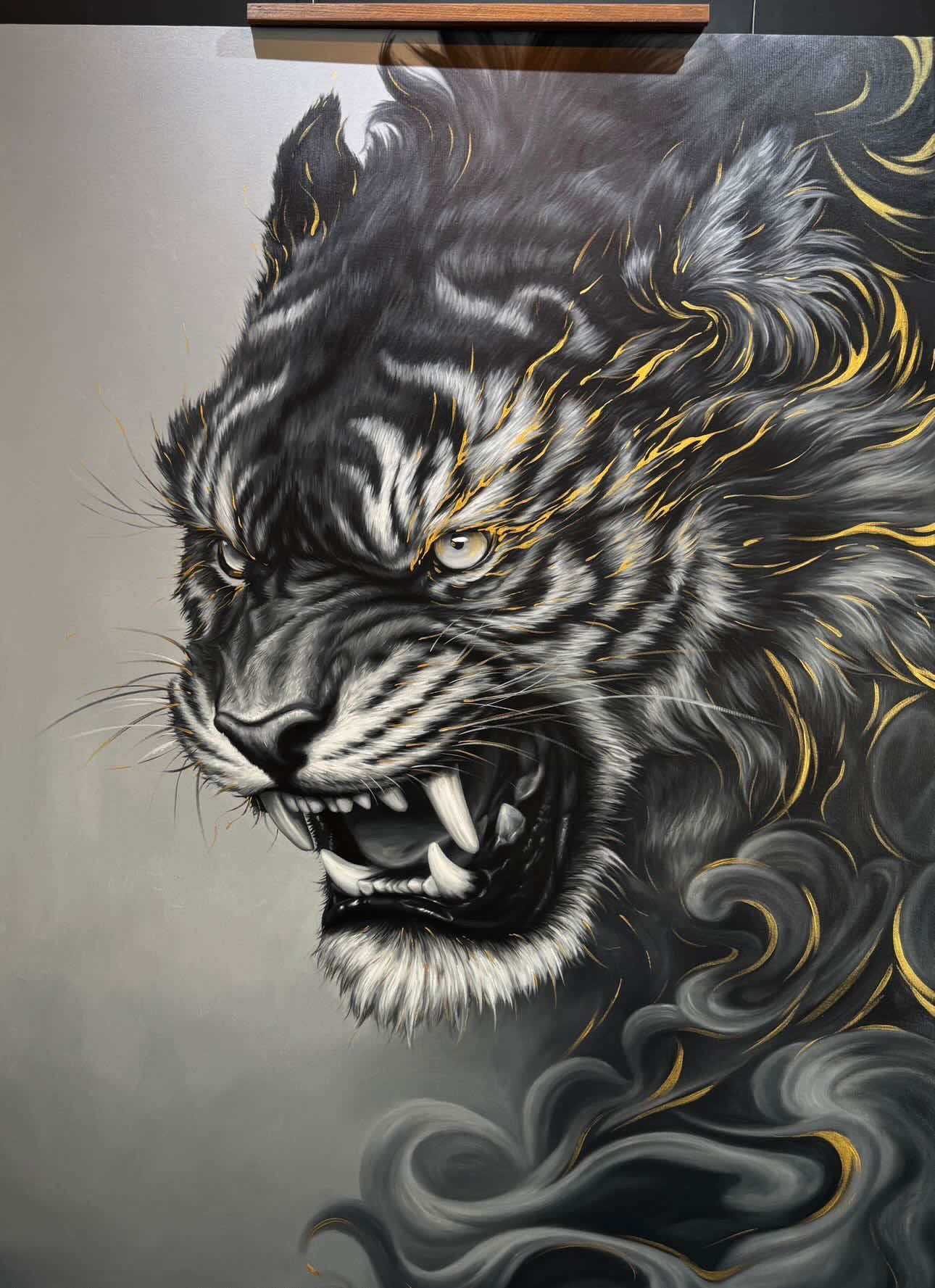 “Black&Golden Painting”-The Wild Tiger-Original
