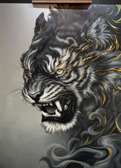 “Black&Golden Painting”-The Wild Tiger-Original