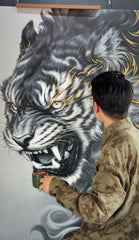 “Black&Golden Painting”-The Wild Tiger-Original